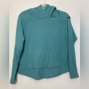 Roxy Sage Waffle Knit Hooded Pullover Sweater!